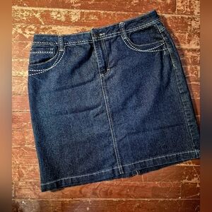 Size 12- Cato Dark Blue Denim Skirt- Knee Length